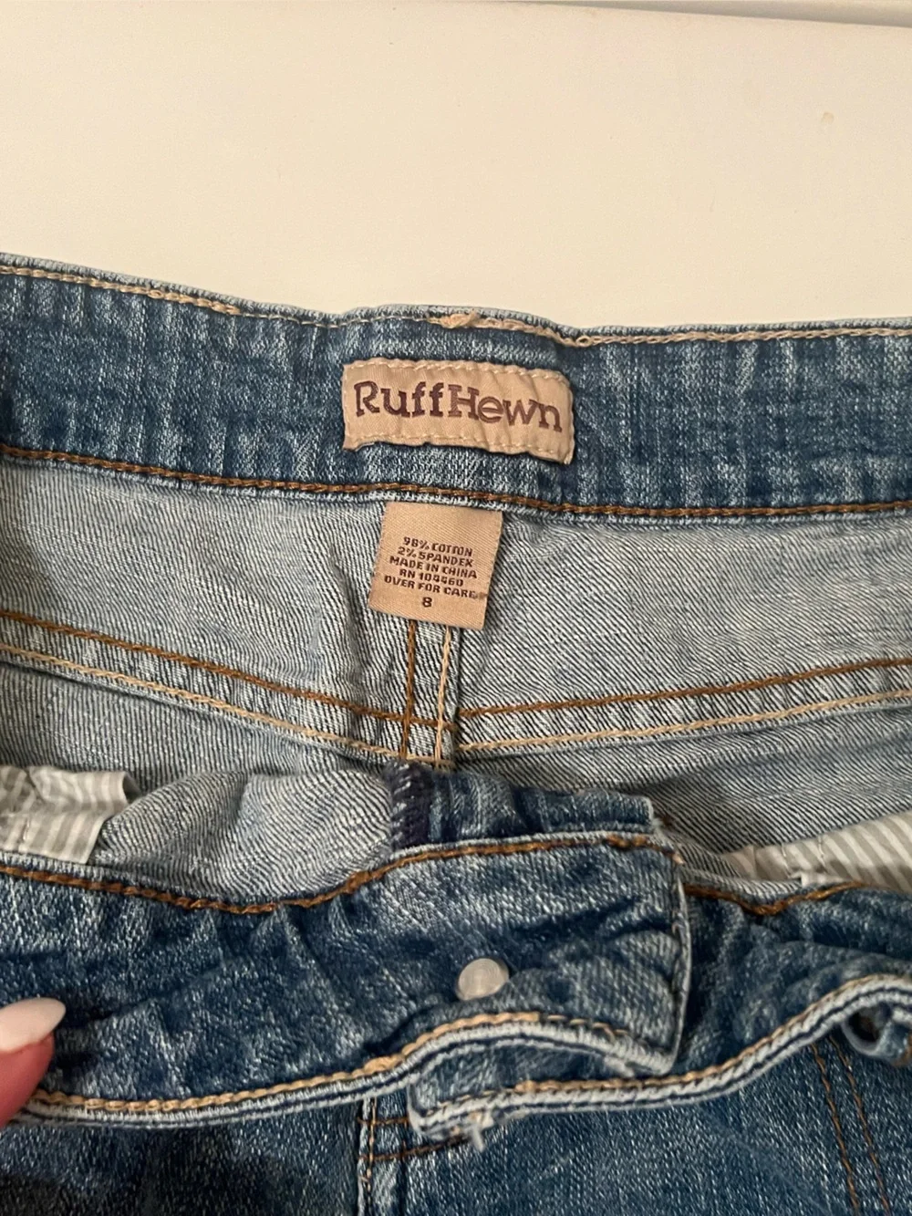 Ruff Hewn Light and Dark Blue High-Rise Women’s Jeans